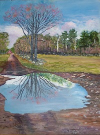Painting - "Reflections", by Ruth Friberg, Maine artist.