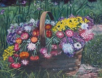 Painting - "Flower Bouquet", by Ruth Friberg, Maine artist.