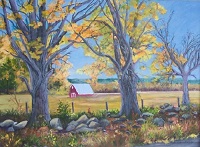 Painting - "Little Barn in Field"