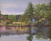 Painting - "Lake Frontage", by Ruth Friberg, Maine artist