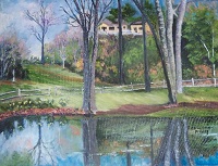 Mill Pond Marstons Mills, by Ruth Friberg, Maine artist