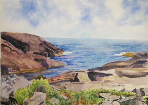 Painting - "Maine Coast Inlet", by Ruth Friberg, Maine artist
